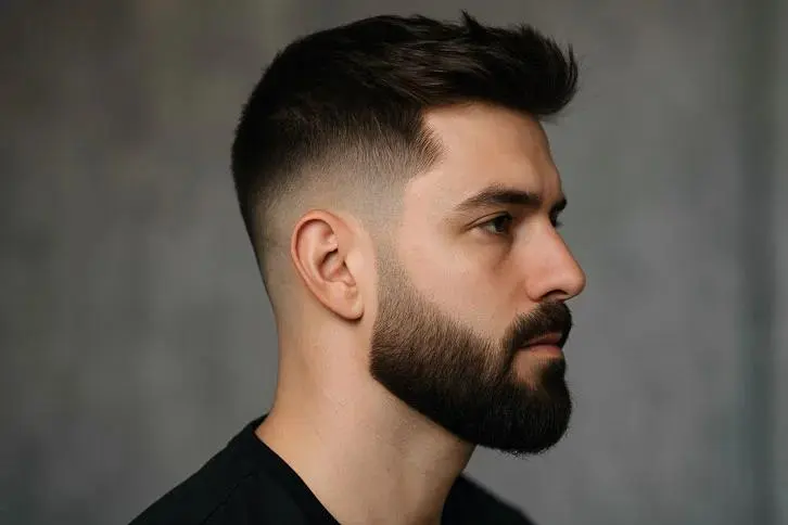 Low Fade with Short Beard