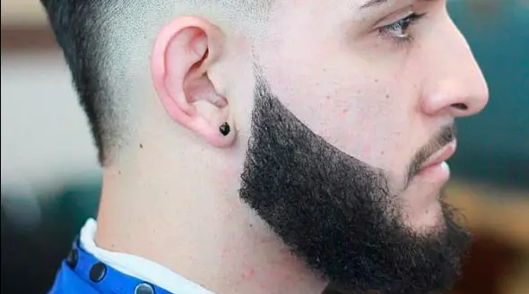 High Fade with Line Up
