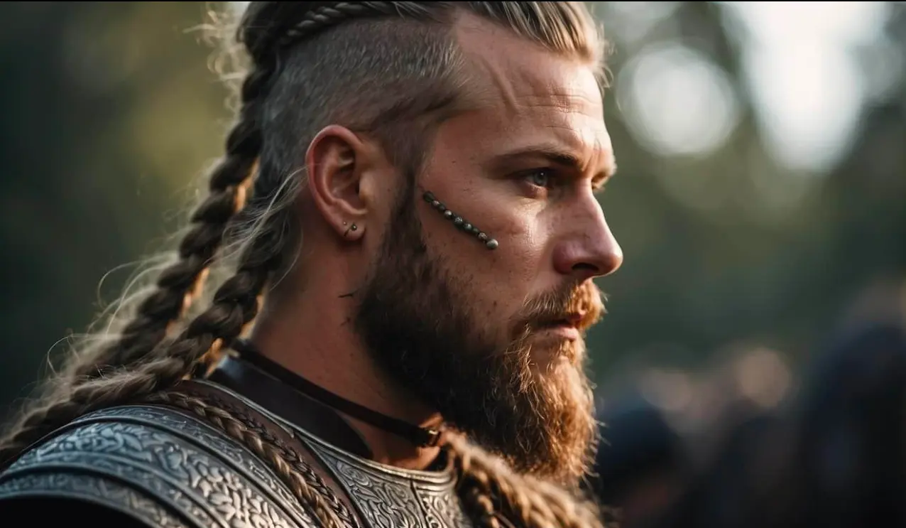 Viking-Inspired Long Hair and Beard