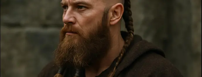 Long Viking Beard with Braids