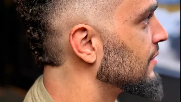 Burst Fade Mohawk with Beard