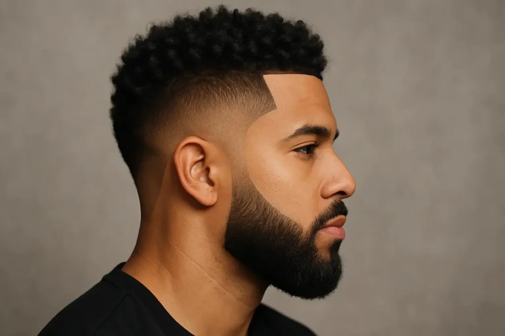Burst Fade with Full Beard