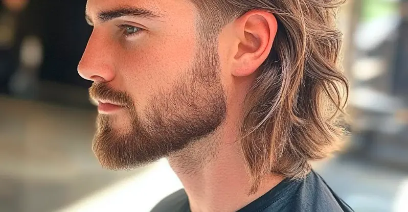 Temple Fade with Long Hair