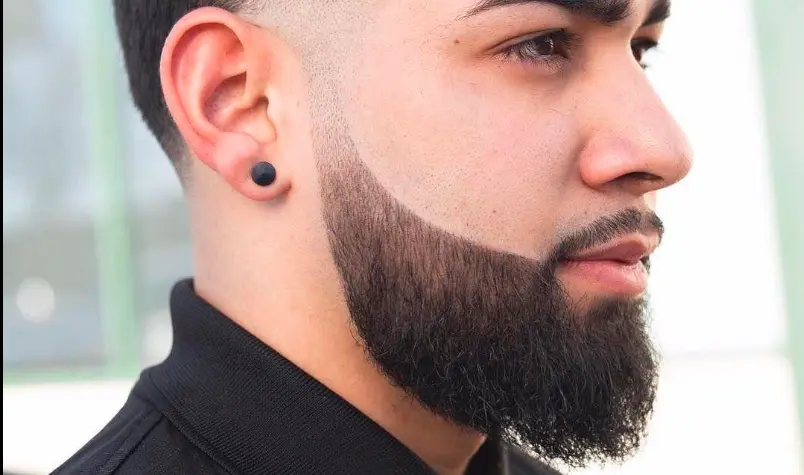 Temple Fade with Medium Beard