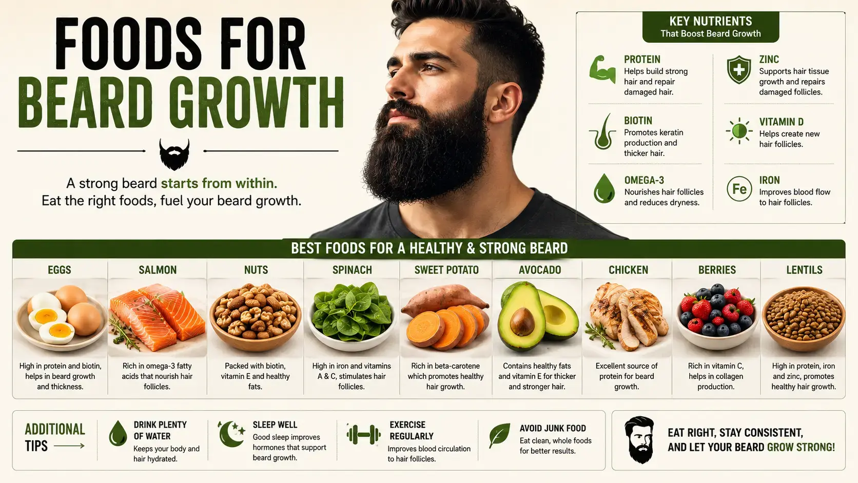 Foods for Beard Growth