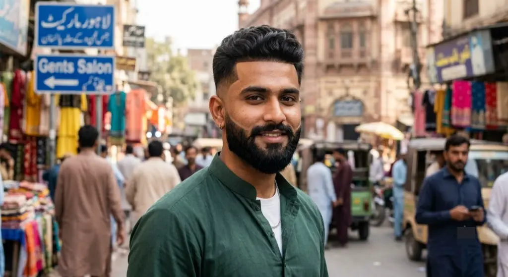 Temple Fade with Beard
