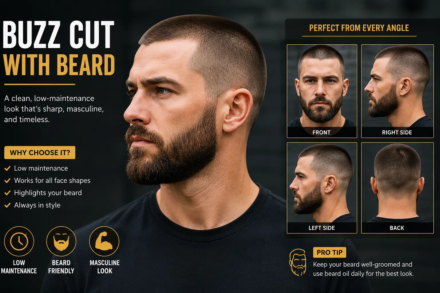 Buzz Cut with Beard