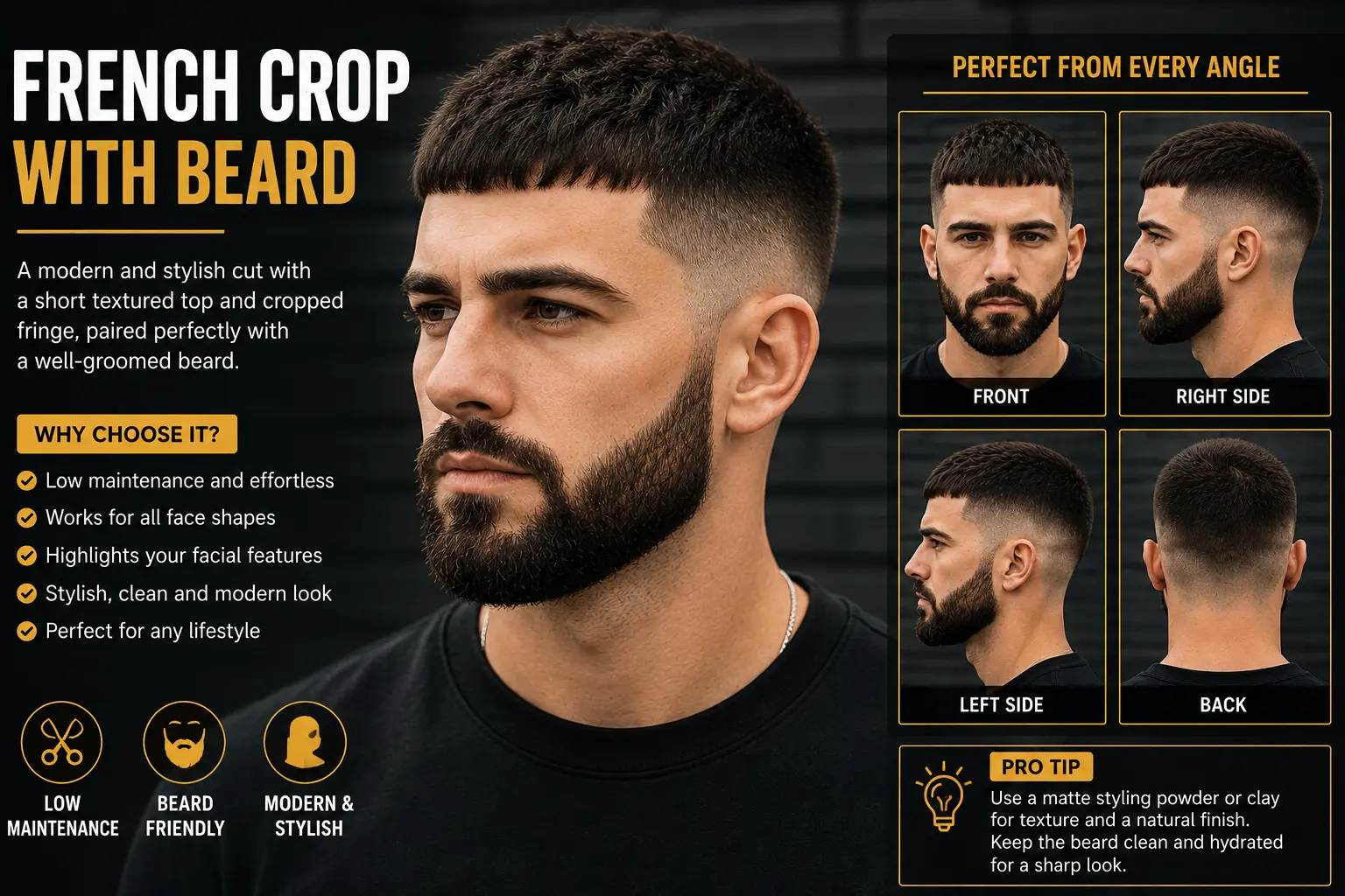 French Crop with Beard