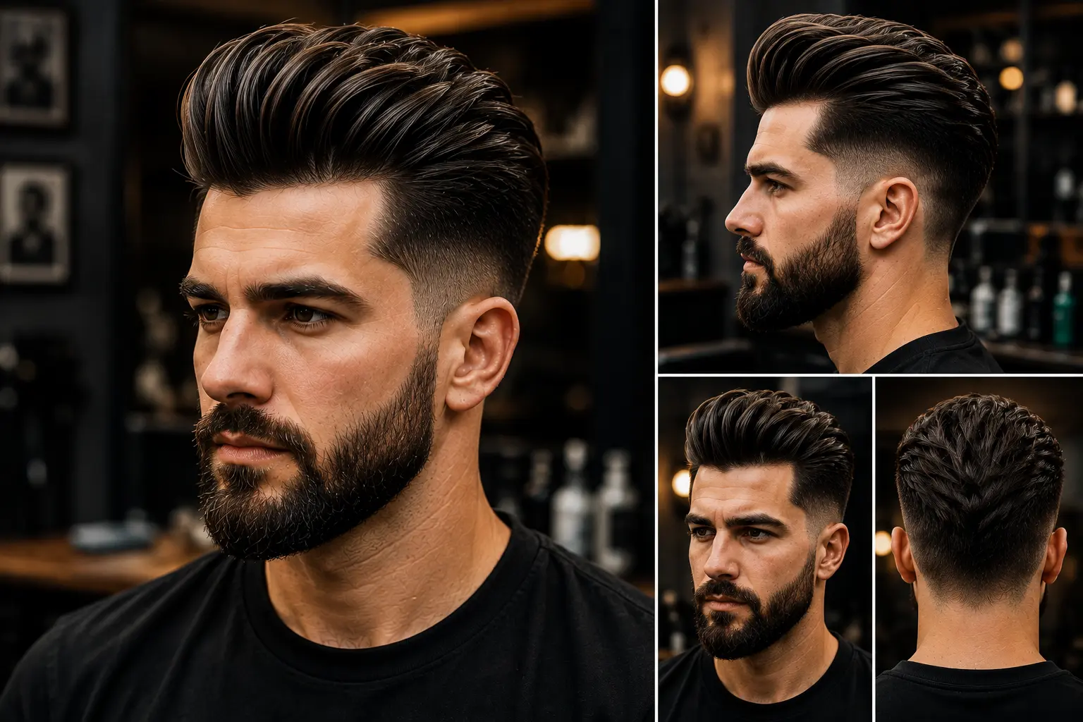Pompadour with Beard