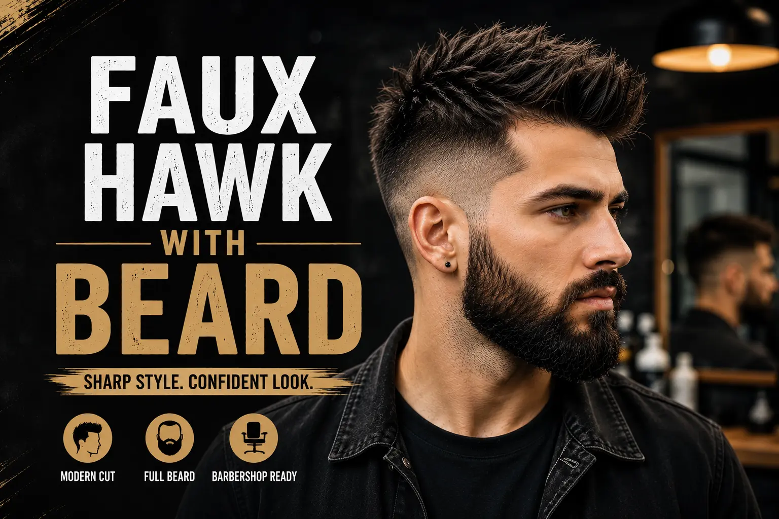 Faux Hawk with Beard